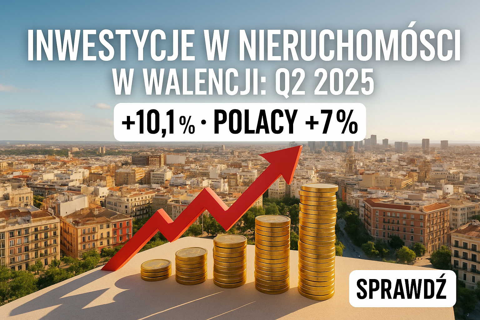Inwestycje w Nieruchomości w Walencji Q2 2025: Ceny Rosną o 10,1%, a Polacy Kupują o 7% Więcej!